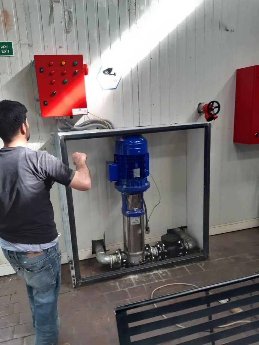 Fire pump and hydrant system installation by S.O.S KIMIAL